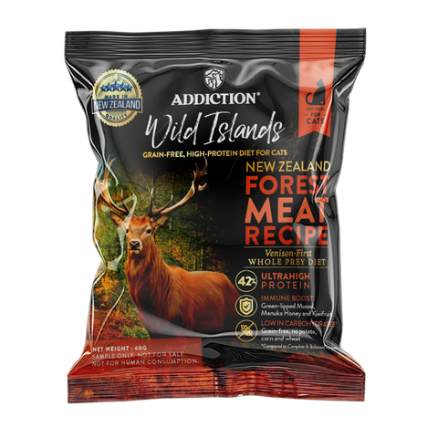 [Trial Pack] Addiction Wild Islands Forest Meat Premium Venison Recipe Dry Cat Food 60g