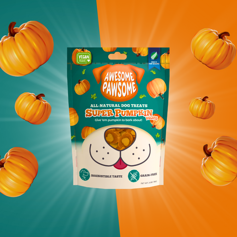 Awesome Pawsome All Natural Dog Treats Super Pumpkin Recipe 85g