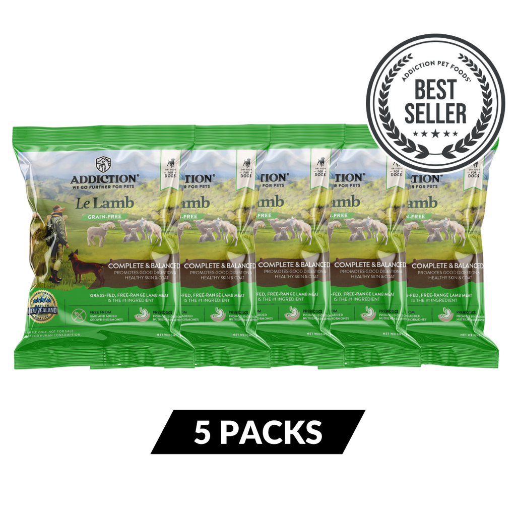 Le Lamb Dry Dog Food Trial Pack Bundle of 5 60gx5 Addiction NZ