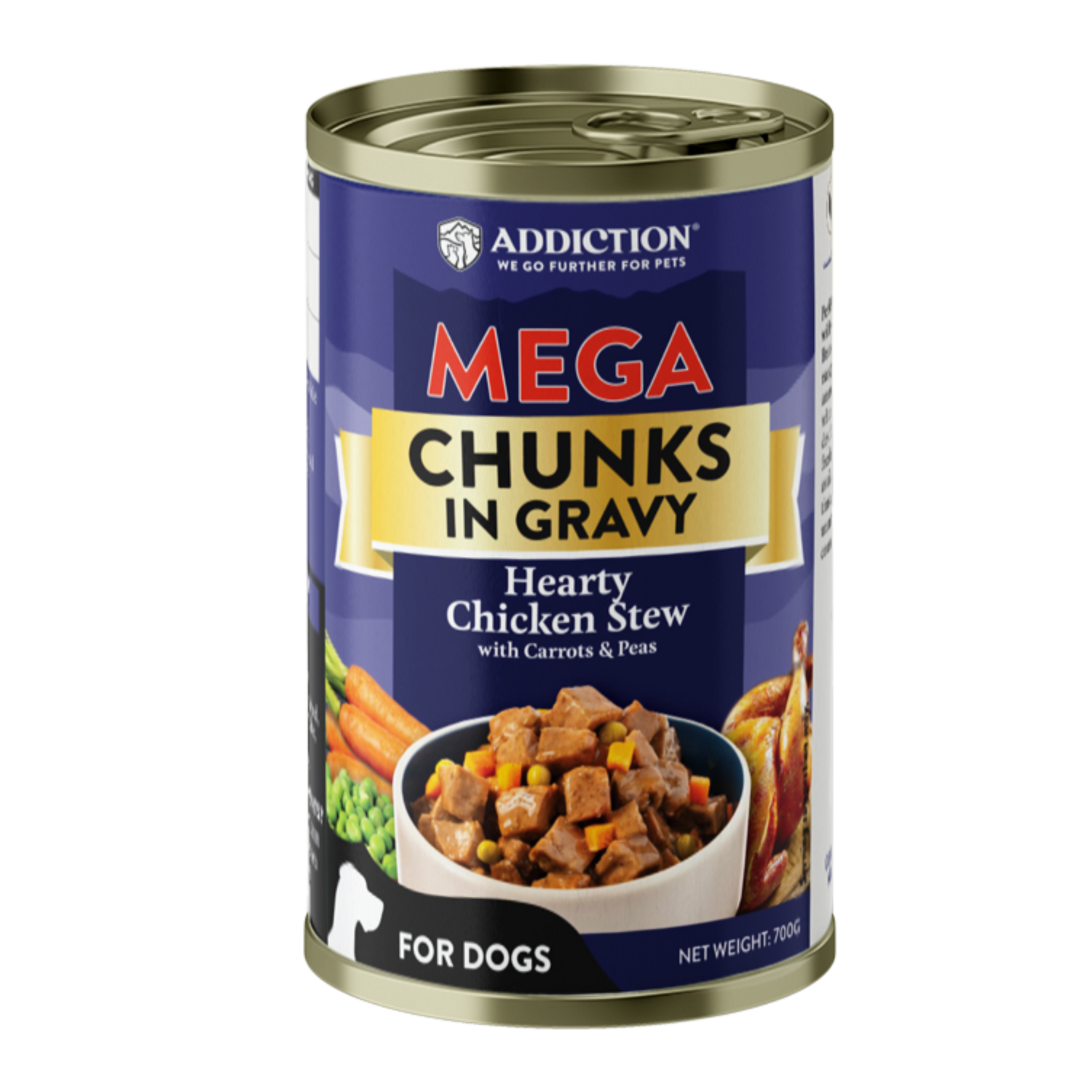 Mega Hearty Chicken Chunks in Gravy Wet Dog Food 700g