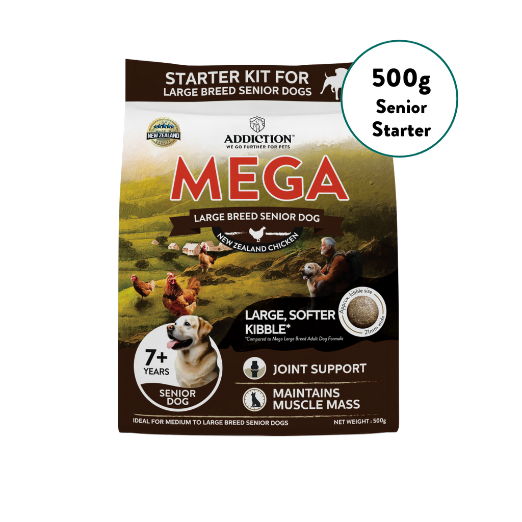 [Dog Starter Kit] Addiction Mega Chicken – Large Breed Senior Dry Food 500g