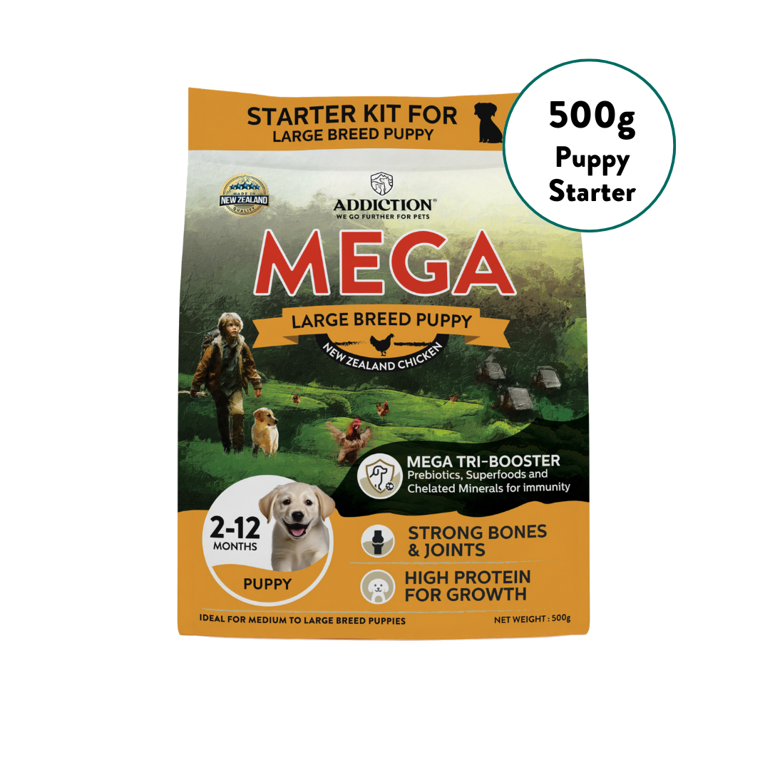 [Dog Starter Kit] Addiction Mega Chicken – Large Breed Puppy Dry Food 500g