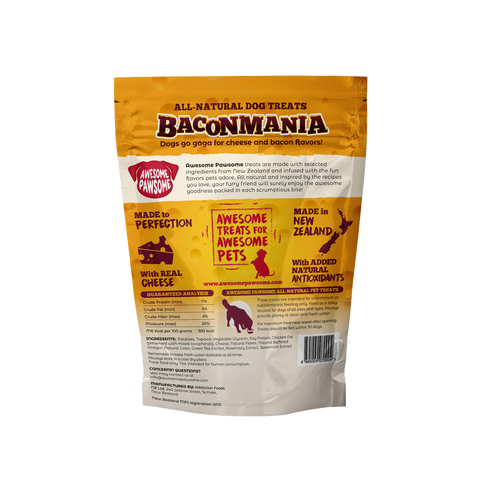 Awesome Pawsome All Natural Dog Treats Baconmania 500g