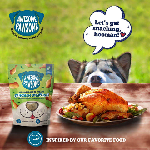 Awesome Pawsome All Natural Dog Treats Chicken Dumpling 85g