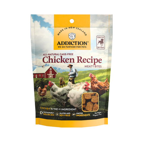 Addiction Chicken Meaty Bites - Hypoallergenic Dog Treats 113g