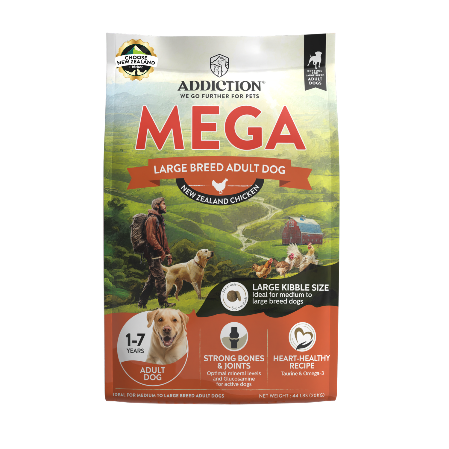 Mega Chicken Adult Dry Dog Food 20kg