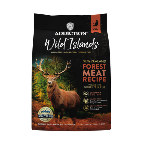 Addiction Wild Islands Forest Meat Premium Venison Dry Cat Food 1.8kg, 4.5kg