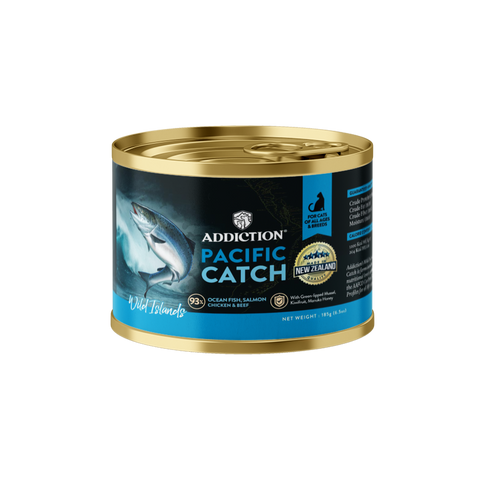 Wild Islands Pacific Catch NZ Fish & Salmon High-Meat Canned Cat Food 185g