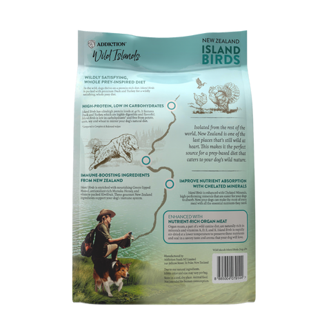 Wild Islands Island Bird NZ Duck, Turkey & Chicken Dry Dog Food 1.8kg, 9kg
