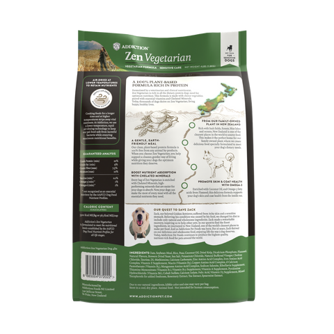 Zen Vegetarian Dry Dog Food 1.8kg, 9kg