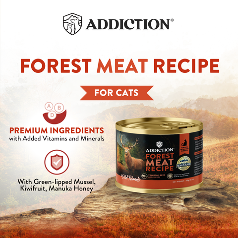 Addiction Wild Islands Forest Meat Venison and Beef Canned Cat Food 185g