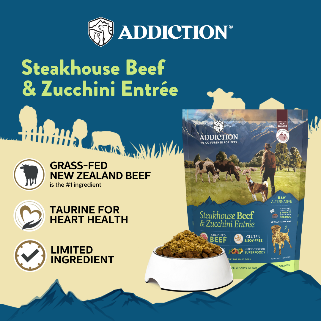 Steakhouse Beef & Zucchini Air-Dried Dog Food 910g