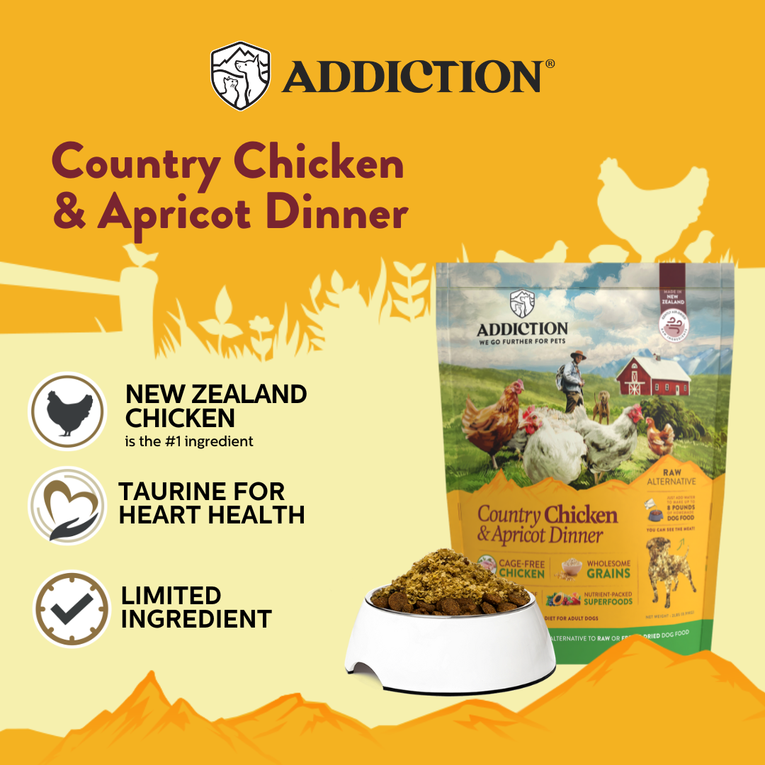 Country Chicken & Apricot Air-Dried Dog Food 910g