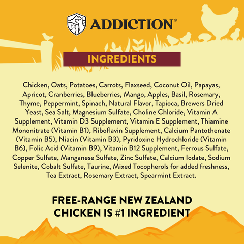 Addiction Country Chicken & Apricot Raw Alternative Dog Food 910g