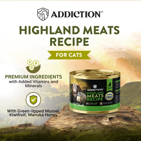 Addiction Wild Islands Highland Meats Lamb, Beef, and Chicken Canned Cat Food 185g