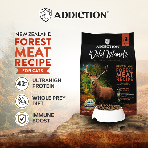 Addiction Wild Islands Forest Meat Premium Venison Dry Cat Food 1.8kg, 4.5kg