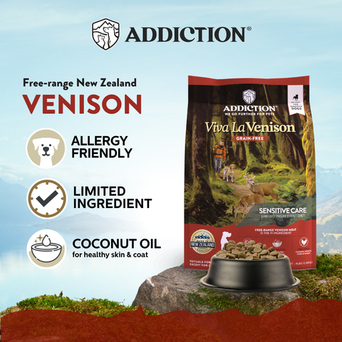 Addiction Viva La Venison Dry Dog Food 1.8kg, 9kg