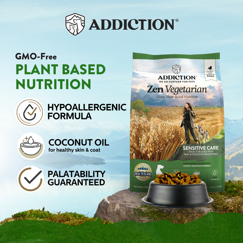 Addiction Zen Vegetarian Dry Dog Food 1.8kg, 9kg