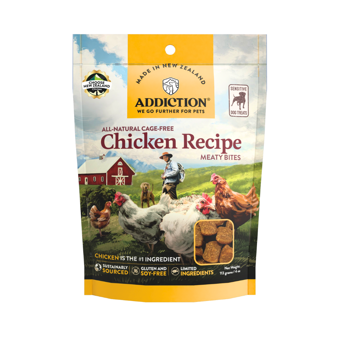 Addiction Chicken Meaty Bites - Hypoallergenic Dog Treats 113g