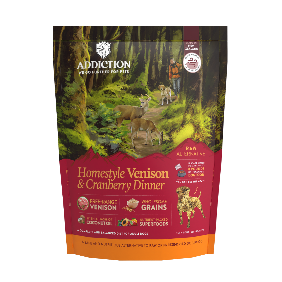 Homestyle Venison & Cranberry Air-Dried Dog Food 910g