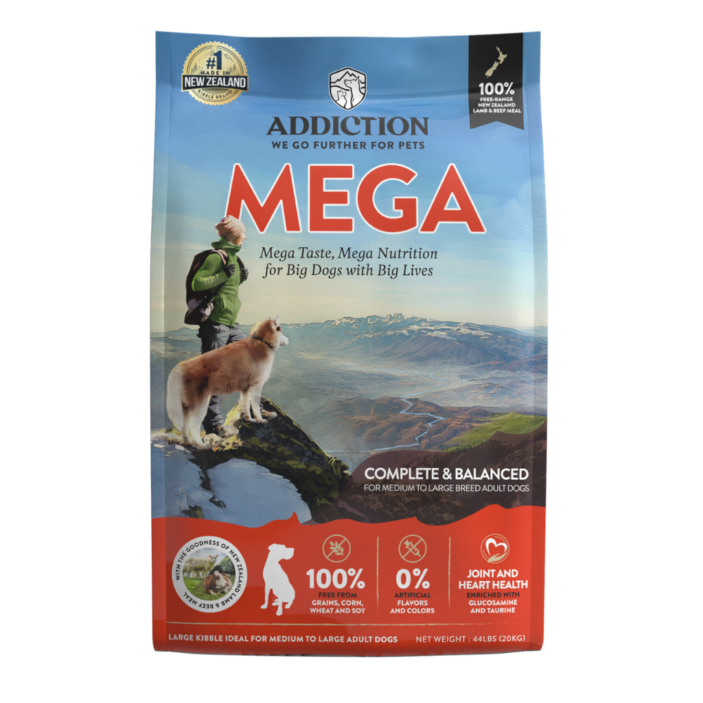 Addiction Mega Complete & Balance Lamb & Beef – Adult Dry Dog Food 20kg