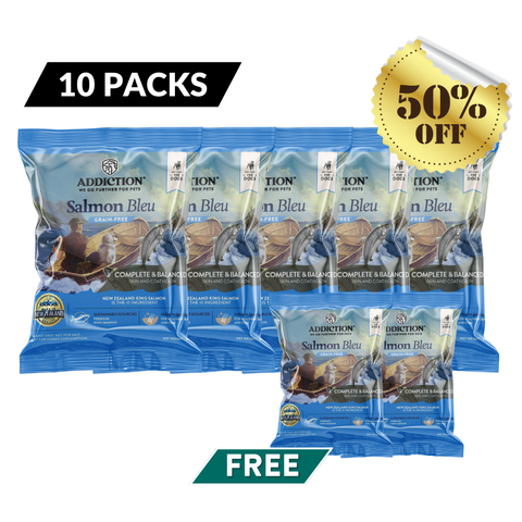 Salmon Bleu Dry Dog Food - Trial Pack Bundle of 5 (60g x 5)