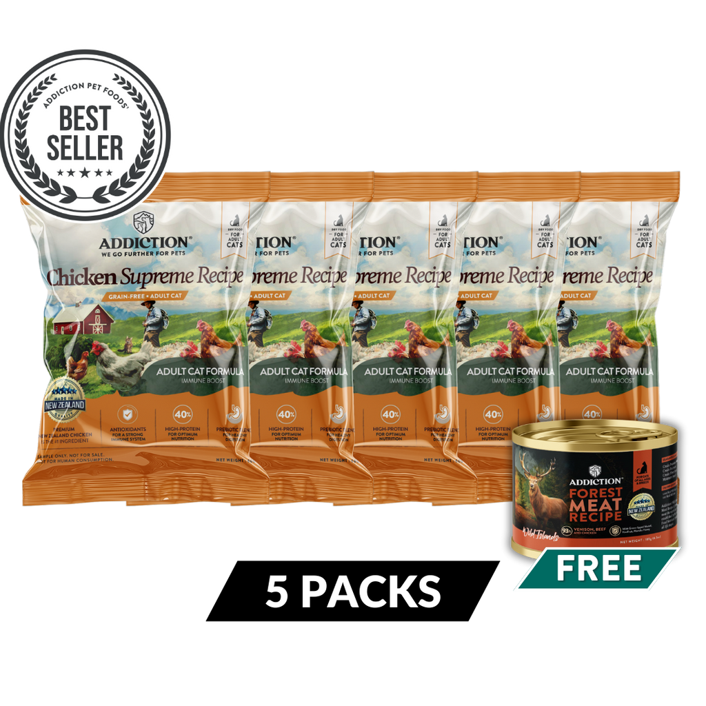 [Trial Pack Bundle] Addiction Chicken Supreme Adult Dry Cat Food 60g