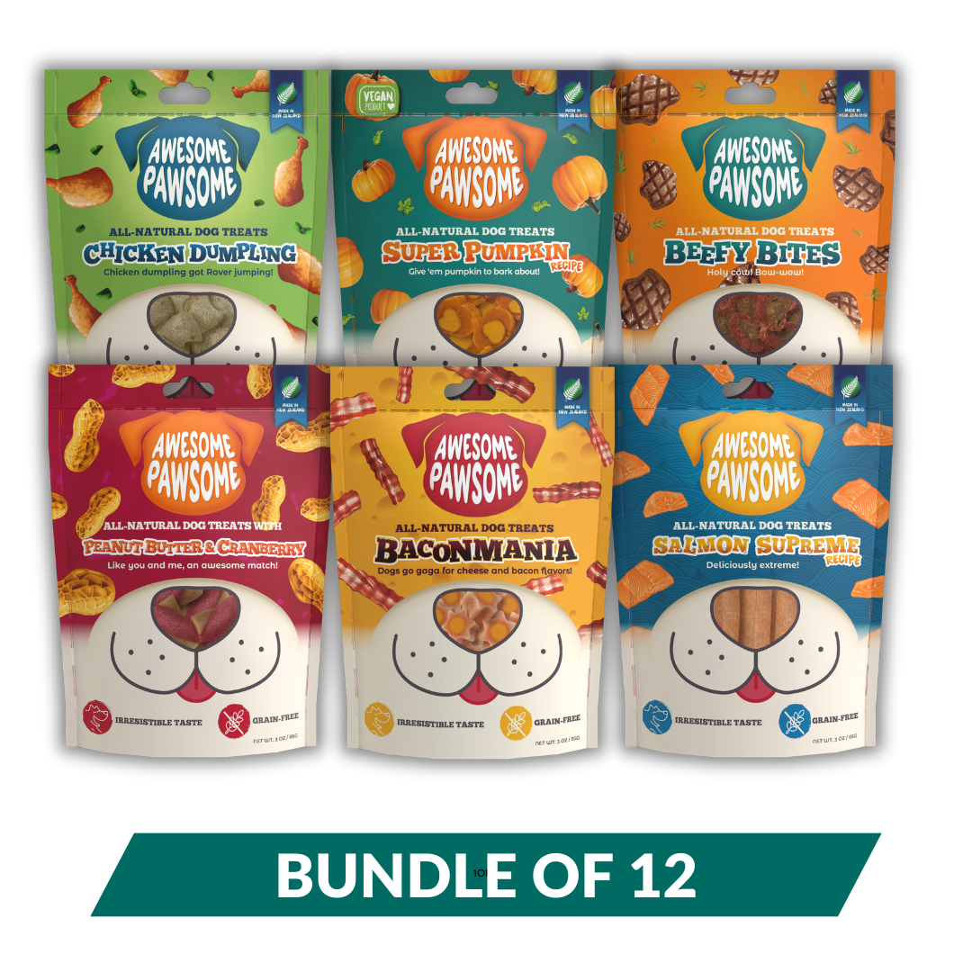 [Dog Treat Bundle of 12] Awesome Pawsome All Natural Dog Treats 85g