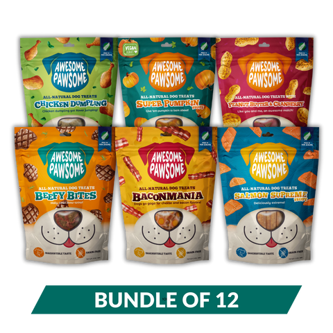 [Dog Treat Bundle of 12] Awesome Pawsome All Natural Dog Treats 85g