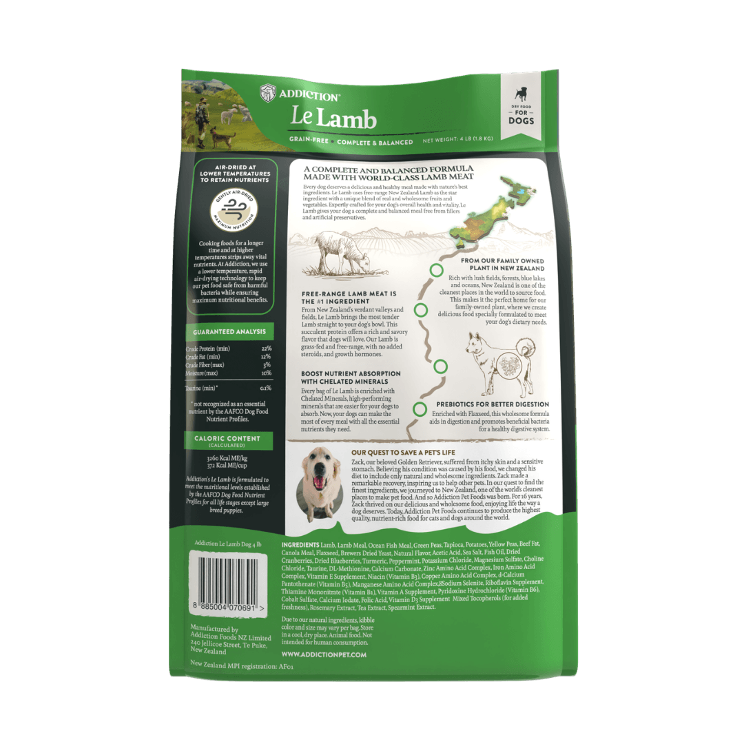 Le Lamb Dry Dog Food 9kg, 15kg