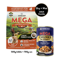 Mega Chicken Adult Wet & Dry Starter Bundle - 500g Dry & 700g Wet
