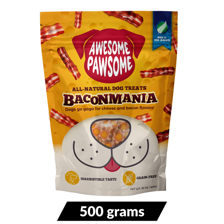 Awesome Pawsome All Natural Dog Treats Baconmania 500g