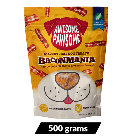 Awesome Pawsome All Natural Dog Treats Baconmania 500g