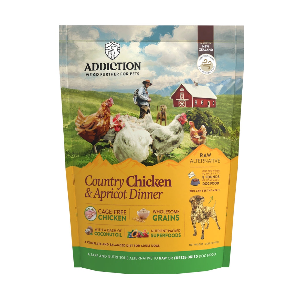 Addiction Country Chicken & Apricot Raw Alternative Dog Food 910g