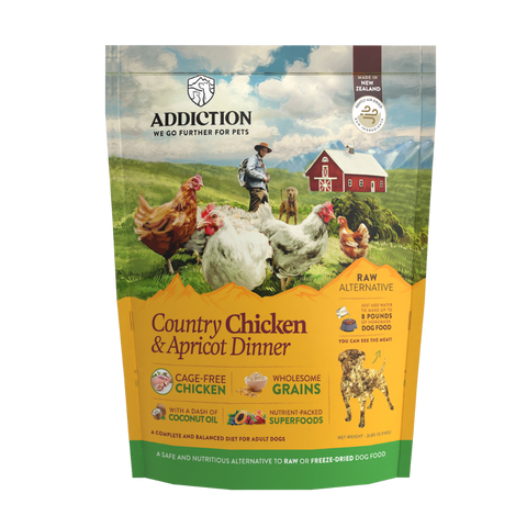 Addiction Country Chicken & Apricot Raw Alternative Dog Food 910g