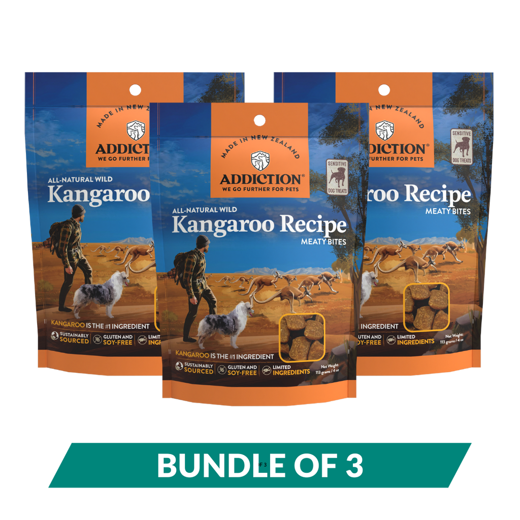 [Dog Treat Bundle of 3] Addiction Meaty Bites - Hypoallergenic Dog Treats 113g