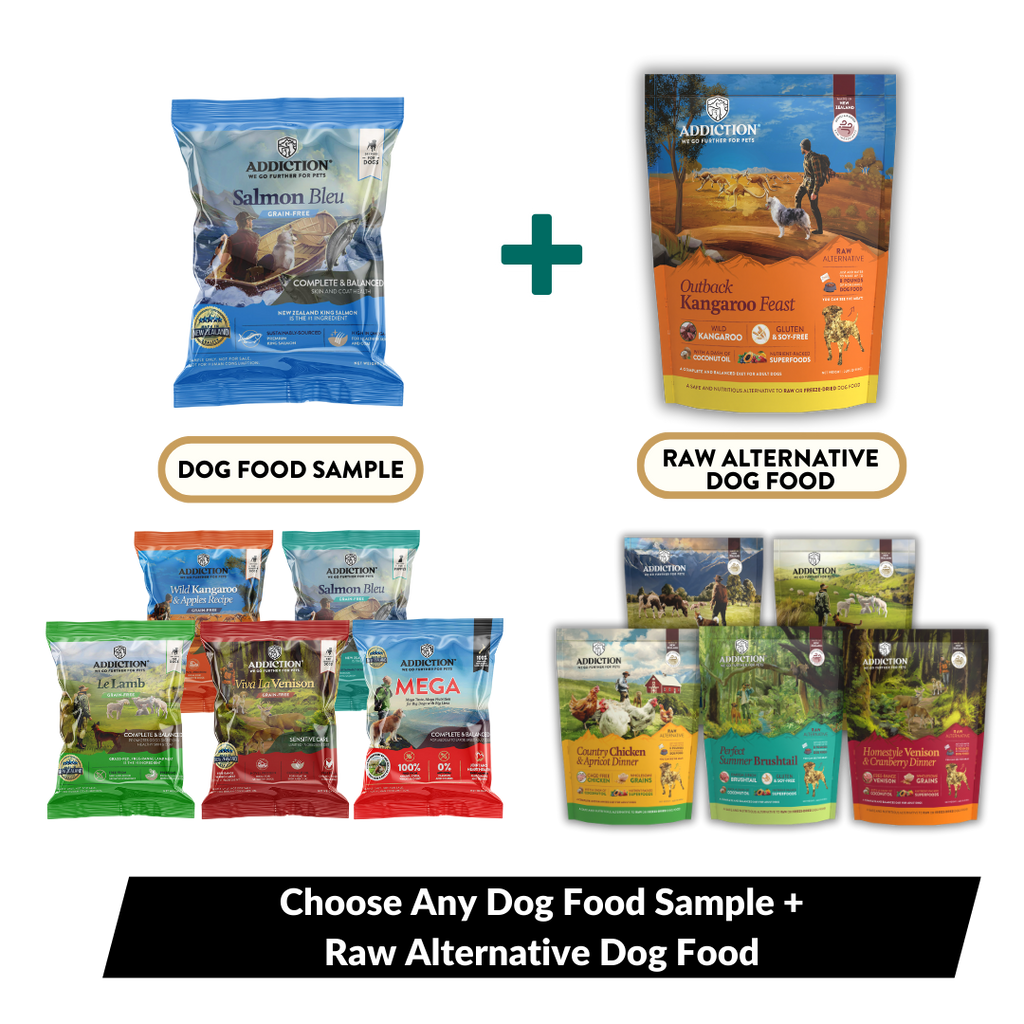 Dog Food Trial Pack Bundle + Raw Alternative Dog Food Topper