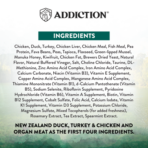 Addiction Wild Islands Island Bird New Zealand Duck, Turkey & Chicken Dry Cat Food 1.8kg, 4.5kg