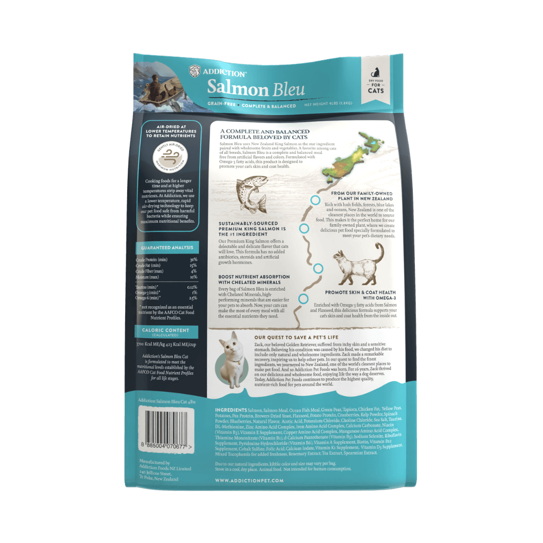 Salmon Bleu Dry Cat Food 1.8kg, 4.5kg