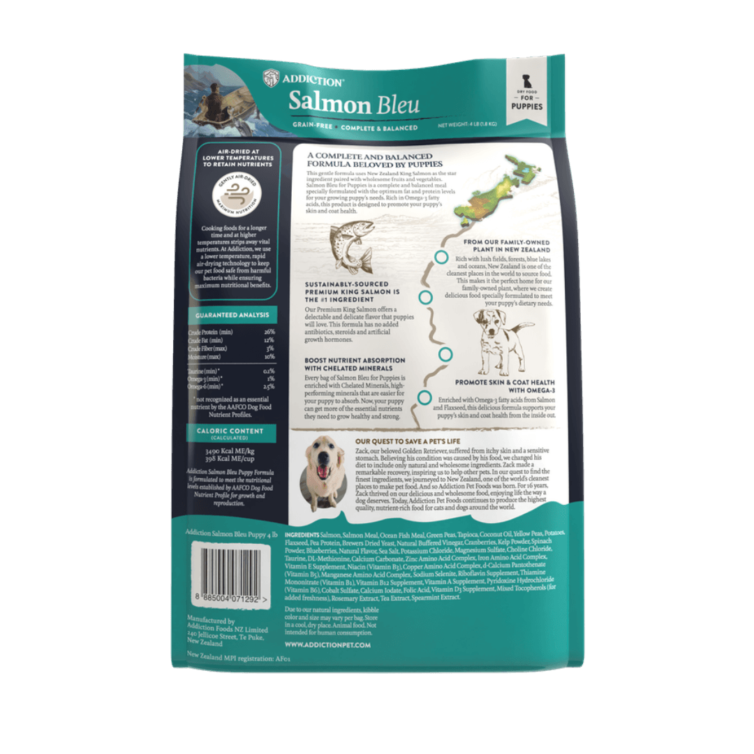 Salmon Bleu Puppy Dry Dog Food 1.8kg, 9kg