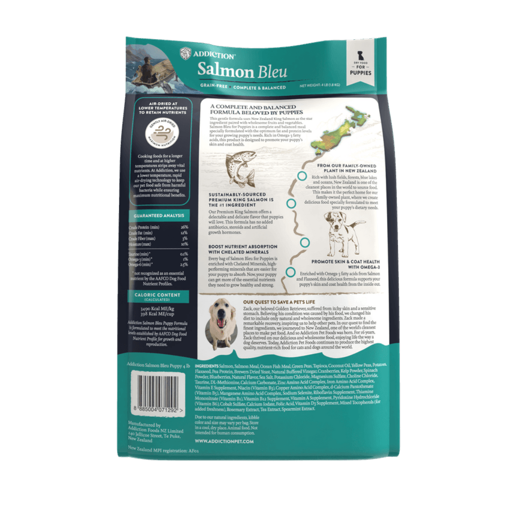 Salmon Bleu Puppy Dry Dog Food 1.8kg, 9kg