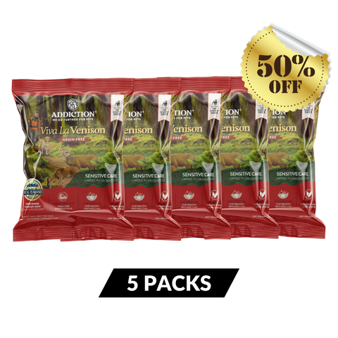 Viva La Venison Dry Dog Food - Trial Pack Bundle of 5 (60g x 5)