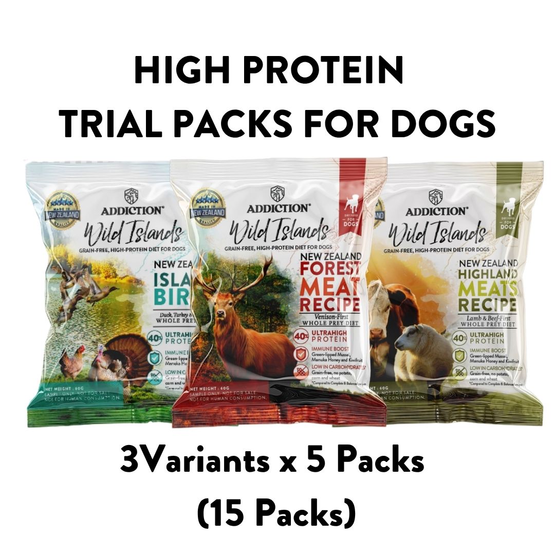 Dog Trial Packs: High Protein Dry Food [15 x 60g Packs]