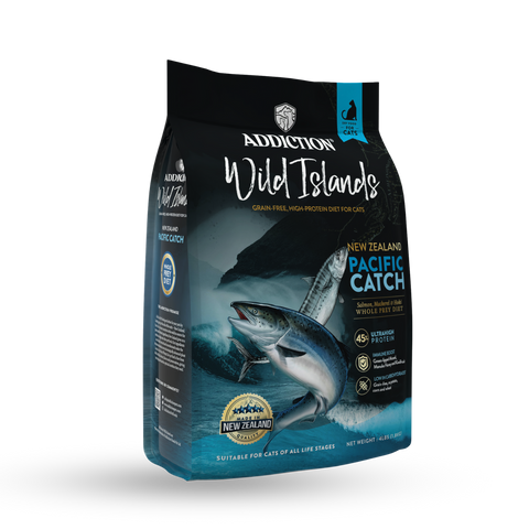 [Trial Pack] Wild Islands Pacific Catch Premium King Salmon, Mackerel & Hoki Dry Cat Food 60g