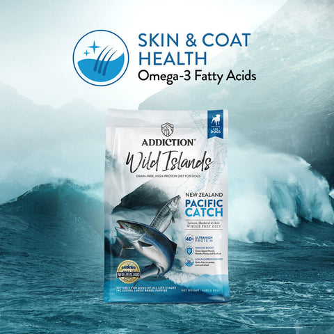 [Trial Pack] Wild Islands Pacific Catch Premium King Salmon, Mackerel & Hoki Dry Dog Food 60g