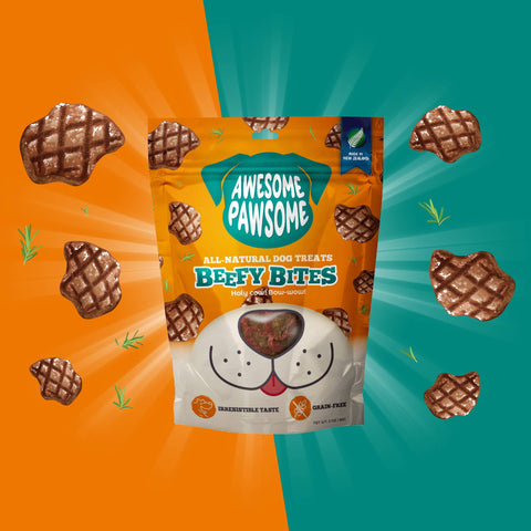 Awesome Pawsome All Natural Dog Treats Beefy Bites 85g