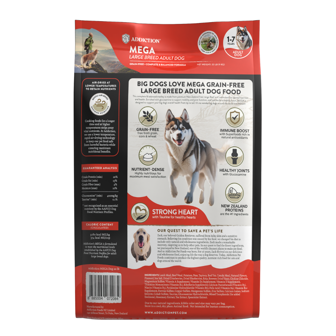 Mega Lamb & Beef Dry Dog Food 20kg