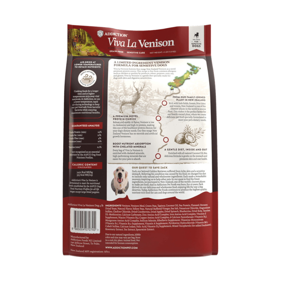Viva La Venison Dry Dog Food 9kg, 15kg