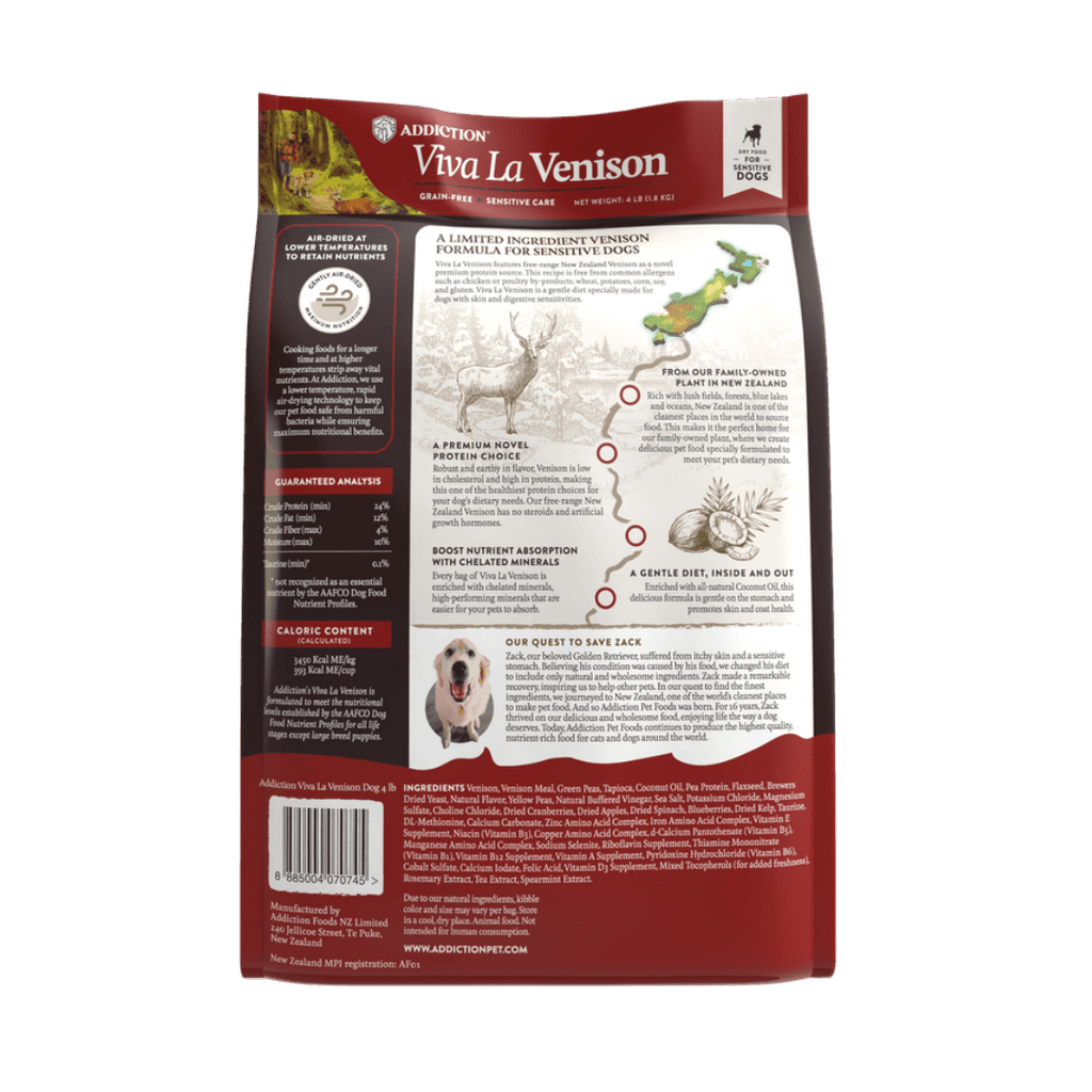 Viva La Venison Dry Dog Food 9kg, 15kg