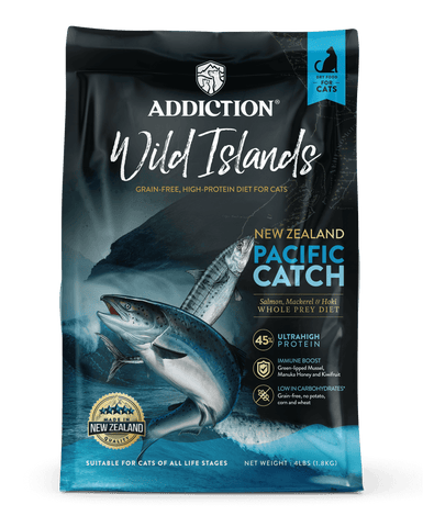 [Trial Pack] Wild Islands Pacific Catch Premium King Salmon, Mackerel & Hoki Dry Cat Food 60g